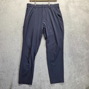 Fabletics Pants Mens 33X32 Blue The Only Pant Slim Straight Mid Rise Performance